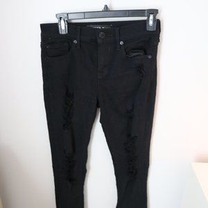 Express Distressed Black Jeans